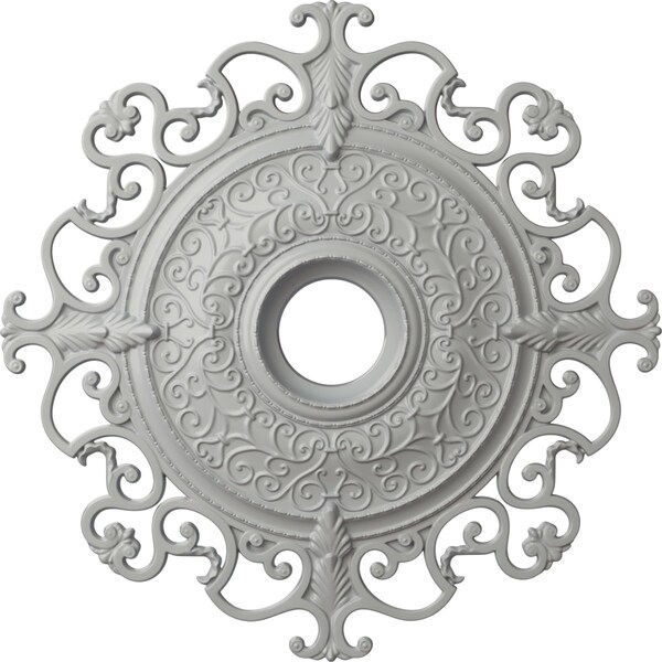 Ekena Millwork Orleans Ceiling Medallion (Fits Canopies up to 8 1/4"), 38 3/8"OD x 6 5/8"ID x 2 7/8"P, Frost CM38OLFRF - main